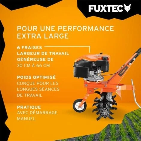 Motoculteur Thermique - FUXTEC FX-AF1139 - 139cm3 Motobineuse Set Largeur 36 - 66cm Max 4 Motoculteur Thermique - FUXTEC FX-AF1139 - 139cm3 Motobineuse Set Largeur 36 - 66cm Max – Image 4