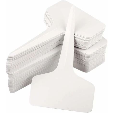100 Pieces Blanc Marqueurs En Plastique De Plantes Type T, Balises Durables De Marqueurs De Jardin Imperméables Étiquettes De Semis 1 100 Pieces Blanc Marqueurs En Plastique De Plantes Type T, Balises Durables De Marqueurs De Jardin Imperméables Étiquettes De Semis