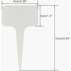 100 Pieces Blanc Marqueurs En Plastique De Plantes Type T, Balises Durables De Marqueurs De Jardin Imperméables Étiquettes De Semis 8 100 Pieces Blanc Marqueurs En Plastique De Plantes Type T, Balises Durables De Marqueurs De Jardin Imperméables Étiquettes De Semis -Terre Tendre Soldes Boutique 30289076 4