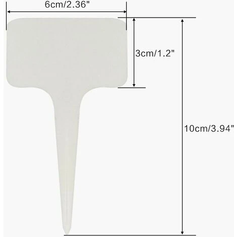 100 Pieces Blanc Marqueurs En Plastique De Plantes Type T, Balises Durables De Marqueurs De Jardin Imperméables Étiquettes De Semis 4 100 Pieces Blanc Marqueurs En Plastique De Plantes Type T, Balises Durables De Marqueurs De Jardin Imperméables Étiquettes De Semis – Image 4