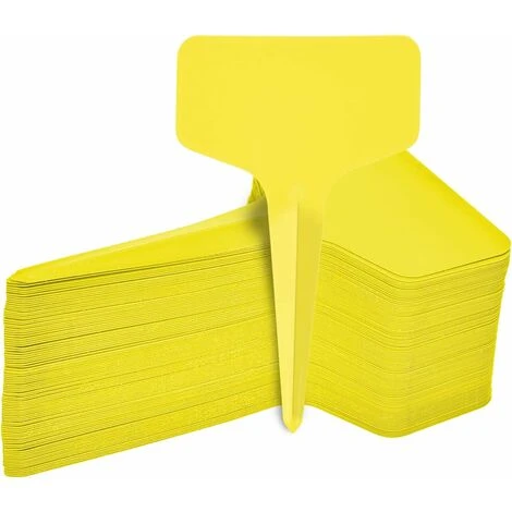 100Pcs Étiquettes De Plantes Durables, T-Type Étiquettes Plantes Étiquettes De Jardin Imperméable, Plastique Garden Etiquettes Signes Pour Fleur Légumes Graine Jardin Pépinière 6 X 10cm (Jaune) 1 100Pcs Étiquettes De Plantes Durables, T-Type Étiquettes Plantes Étiquettes De Jardin Imperméable, Plastique Garden Etiquettes Signes Pour Fleur Légumes Graine Jardin Pépinière 6 X 10cm (Jaune)