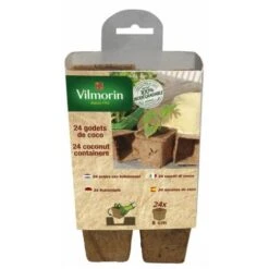 24 Godets Coco Carrés 8 Cm Vilmorin