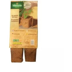 32 Godets Coco Carrés 8cm Vilmorin