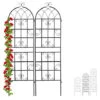 Relaxdays Treillis De Jardin, Métal, Lot De 2, à Planter, Tuteur Pour Plantes Grimpantes, 180 X 50 Cm, Noir