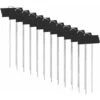 Marqueurs Etiquettes Plante De Pépinière, 12 Pcs Etiquette Jardin Métal Durable Antirouille Étiquettes Potager Marqueur Pour Fleur Légumes Graine Jardin Pépinière (Noir)