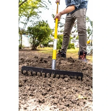 Râteau Pour Jardin - Suan - 14 Dents - Manche En Fibre De Verre - Dimensions : 150 X 40 X 8,6 Cm 2 Râteau Pour Jardin - Suan - 14 Dents - Manche En Fibre De Verre - Dimensions : 150 X 40 X 8,6 Cm – Image 2