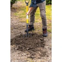 Fourche à Bêcher Pour Jardin - Suan - 4 Dents - Manche En Fibre De Verre - Poignée Confort -Terre Tendre Soldes Boutique 33560398 4