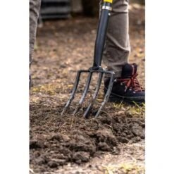 Fourche à Bêcher Pour Jardin - Suan - 4 Dents - Manche En Fibre De Verre - Poignée Confort -Terre Tendre Soldes Boutique 33560398 5