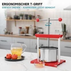 Presse à Fruits Pressoir à Vin Acier 6l Cuve En Acier Inoxydable Pressoir Fruits Baies -Terre Tendre Soldes Boutique 3376767 3