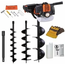 Tarière, Outils à Essence, Orange, Cylindrée: 52 Cm3