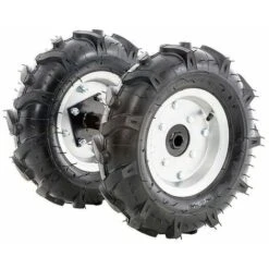 Kit 2 Roues Pneumatique Avec Moyeux Pour Motobineuse Et Motoculteur 400x8 LEA
