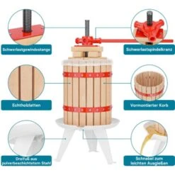 Pressoir à Fruits 18l Sac Pressoir Inclus Et Broyeur à Fruits 7l Pour La Préparation De Moût -Terre Tendre Soldes Boutique 3603516 4