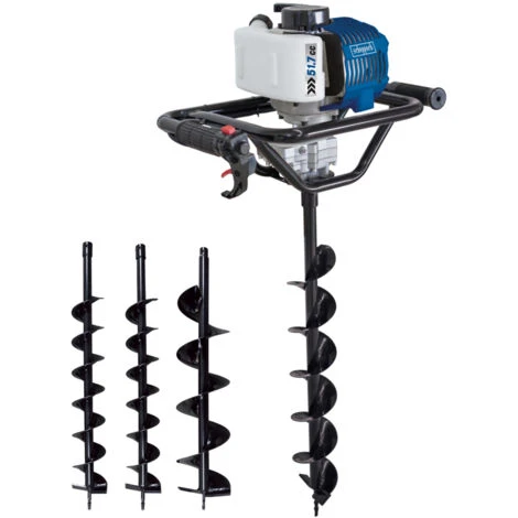 Scheppach - Tarière Avec 3 Forets Ø 100/150/200mm 2 Temps 1,77 CV 51,7cm3 - EB1700 1 Scheppach - Tarière Avec 3 Forets Ø 100/150/200mm 2 Temps 1,77 CV 51,7cm3 - EB1700