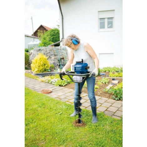 Scheppach - Tarière Avec 3 Forets Ø 100/150/200mm 2 Temps 1,77 CV 51,7cm3 - EB1700 2 Scheppach - Tarière Avec 3 Forets Ø 100/150/200mm 2 Temps 1,77 CV 51,7cm3 - EB1700 – Image 2