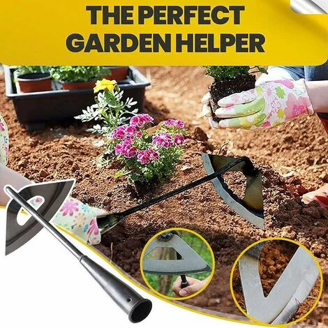 Kueatily Houe Creuse Pour Le Jardinage, Rateau De Désherbage Pour Marachères, Houe De Plantation De Fermes Portable, Accessoires D'agriculture De Rateau De Désherbage Domestique, 3016cm 2 Kueatily Houe Creuse Pour Le Jardinage, Rateau De Désherbage Pour Marachères, Houe De Plantation De Fermes Portable, Accessoires D'agriculture De Rateau De Désherbage Domestique, 3016cm – Image 2