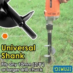 Jardin Foreuse, Tige Hexagonale Acier Inoxydable, Tariere Thermique, Creuser Des Trous Cultiver En Profondeur, Outil De Plantation Pratique Pour Fleur Planter Des Arbres Arbustes (Dia: 8cm L: 30cm) -Terre Tendre Soldes Boutique 40117932 3