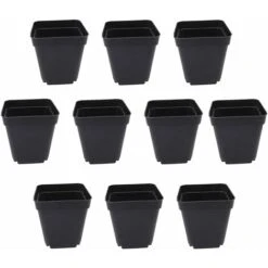 Petit Pot Carré De Fleur Plastique Plante Intérieur Exterieur, 25Pcs Versailles Pots Semis Carrés De Serre, Pot Succulent Plants Avec Trou De Vidange, Jardinieres Exterieur Balcon Plastique