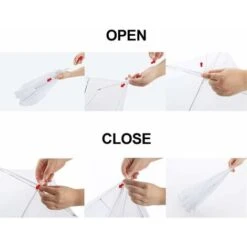 5pcs Cloche Alimentaire Pliable En Maille Housse Couverture De Nourriture à Pop-up Anti-Mouches Moustiques Pique-Nique-43cm -Terre Tendre Soldes Boutique 42485240 4