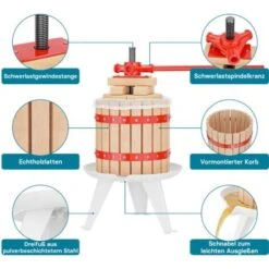 Pressoir à Fruits 12l Sac Pressoir Inclus Et Broyeur à Fruits 7l Pour La Préparation De Moût 8 Pressoir à Fruits 12l Sac Pressoir Inclus Et Broyeur à Fruits 7l Pour La Préparation De Moût -Terre Tendre Soldes Boutique 4250520 4