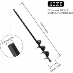 Mèche Jardin Tarière, Fontainebleau Perceuse à Spirale, Outil De Plantation Pratique, Creuser Des Trous Cultiver En Profondeur, Foret Planteuse De Perçage à Arbre Hex Bulbe à Fleurs (46×370mm) 8 Mèche Jardin Tarière, Fontainebleau Perceuse à Spirale, Outil De Plantation Pratique, Creuser Des Trous Cultiver En Profondeur, Foret Planteuse De Perçage à Arbre Hex Bulbe à Fleurs (46×370mm) -Terre Tendre Soldes Boutique 42713797 4