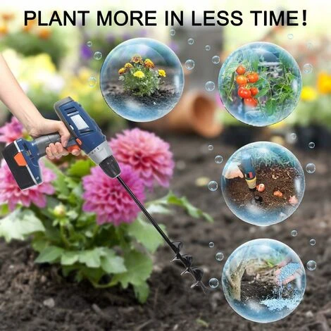 Mèche Jardin Tarière, Fontainebleau Perceuse à Spirale, Outil De Plantation Pratique, Creuser Des Trous Cultiver En Profondeur, Foret Planteuse De Perçage à Arbre Hex Bulbe à Fleurs (46×370mm) 5 Mèche Jardin Tarière, Fontainebleau Perceuse à Spirale, Outil De Plantation Pratique, Creuser Des Trous Cultiver En Profondeur, Foret Planteuse De Perçage à Arbre Hex Bulbe à Fleurs (46×370mm) – Image 5