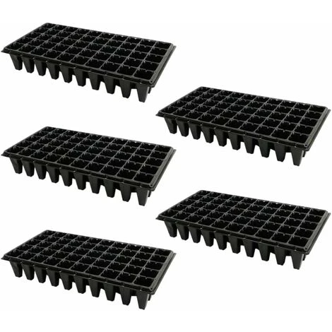 5Pcs Plateaux De Culture De Plantes 50 Plateaux De Démarrage De Semis De Cellules Pour La Germination Des Graines Et Le Plateau De Propagation En Plastique Des Semis Noir 2 5Pcs Plateaux De Culture De Plantes 50 Plateaux De Démarrage De Semis De Cellules Pour La Germination Des Graines Et Le Plateau De Propagation En Plastique Des Semis Noir – Image 2