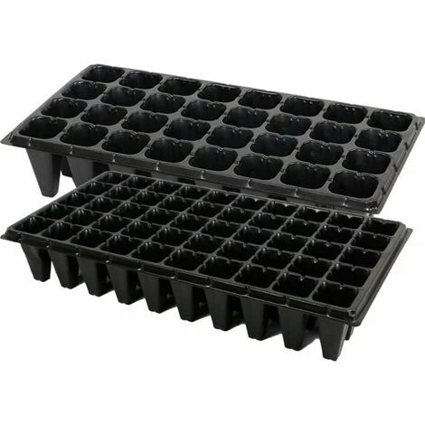 5Pcs Plateaux De Culture De Plantes 50 Plateaux De Démarrage De Semis De Cellules Pour La Germination Des Graines Et Le Plateau De Propagation En Plastique Des Semis Noir 3 5Pcs Plateaux De Culture De Plantes 50 Plateaux De Démarrage De Semis De Cellules Pour La Germination Des Graines Et Le Plateau De Propagation En Plastique Des Semis Noir – Image 3