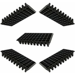 5Pcs Plateaux De Culture De Plantes 50 Plateaux De Démarrage De Semis De Cellules Pour La Germination Des Graines Et Le Plateau De Propagation En Plastique Des Semis Noir 8 5Pcs Plateaux De Culture De Plantes 50 Plateaux De Démarrage De Semis De Cellules Pour La Germination Des Graines Et Le Plateau De Propagation En Plastique Des Semis Noir -Terre Tendre Soldes Boutique 43155293 4