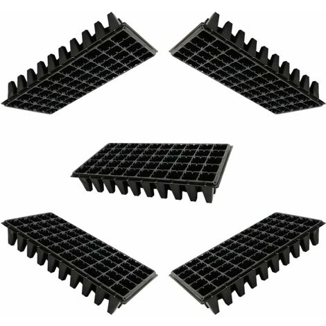 5Pcs Plateaux De Culture De Plantes 50 Plateaux De Démarrage De Semis De Cellules Pour La Germination Des Graines Et Le Plateau De Propagation En Plastique Des Semis Noir 4 5Pcs Plateaux De Culture De Plantes 50 Plateaux De Démarrage De Semis De Cellules Pour La Germination Des Graines Et Le Plateau De Propagation En Plastique Des Semis Noir – Image 4