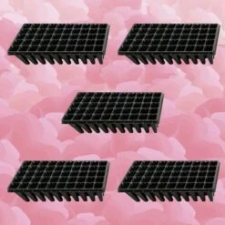 5Pcs Plateaux De Culture De Plantes 50 Plateaux De Démarrage De Semis De Cellules Pour La Germination Des Graines Et Le Plateau De Propagation En Plastique Des Semis Noir 9 5Pcs Plateaux De Culture De Plantes 50 Plateaux De Démarrage De Semis De Cellules Pour La Germination Des Graines Et Le Plateau De Propagation En Plastique Des Semis Noir -Terre Tendre Soldes Boutique 43155293 5