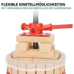 30L Presse à Fruits Incl. Torchon Pour Pressoir Vin Fruit Chêne Cidre De Pommes -Terre Tendre Soldes Boutique 4324358 3