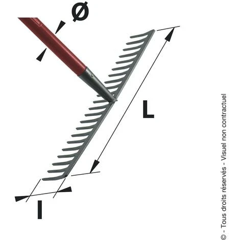 Râteau à Gravier 22 Dents Avec Manche Bois 1,5 M 2 Râteau à Gravier 22 Dents Avec Manche Bois 1,5 M – Image 2