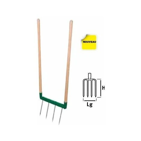 Leborgne Biogrif NaturOvert 4 Dents Interchangeables - Manche Bois Certifié PEFC 100% 1 Leborgne Biogrif NaturOvert 4 Dents Interchangeables - Manche Bois Certifié PEFC 100%