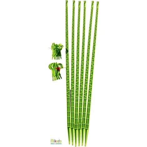Mikado Tuteur Tomate PACK 150 VERT JARDIN : 6 Tuteurs 150 Cm Et 24 Attaches 2 Mikado Tuteur Tomate PACK 150 VERT JARDIN : 6 Tuteurs 150 Cm Et 24 Attaches – Image 2