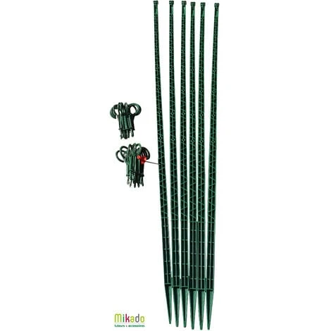 Mikado Tuteur Tomate - PACK 180 VERT JARDIN : 6 Tuteurs 180 Cm Et 24 Attaches 1 Mikado Tuteur Tomate - PACK 180 VERT JARDIN : 6 Tuteurs 180 Cm Et 24 Attaches