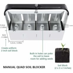 Presse Motte Pour Semis, Outil De Blocage De Sol, Pour Serre De Jardin Bloqueur De Sol Pour Plantules, Boutures, Serres, Semoir À Graines Macaron 7 Presse Motte Pour Semis, Outil De Blocage De Sol, Pour Serre De Jardin Bloqueur De Sol Pour Plantules, Boutures, Serres, Semoir À Graines Macaron -Terre Tendre Soldes Boutique 51376803 3