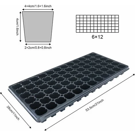 Plaques De Culture De 72 Cellules Bac à Semis Mini Serre Pour Semis Plateau De Germination Pour Emarrage Et Croissance Semence Macaron 2 Plaques De Culture De 72 Cellules Bac à Semis Mini Serre Pour Semis Plateau De Germination Pour Emarrage Et Croissance Semence Macaron – Image 2