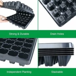 Plaques De Culture De 72 Cellules Bac à Semis Mini Serre Pour Semis Plateau De Germination Pour Emarrage Et Croissance Semence Macaron 7 Plaques De Culture De 72 Cellules Bac à Semis Mini Serre Pour Semis Plateau De Germination Pour Emarrage Et Croissance Semence Macaron -Terre Tendre Soldes Boutique 51376809 3