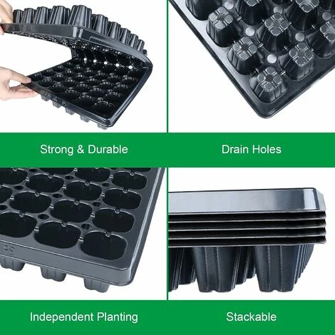 Plaques De Culture De 72 Cellules Bac à Semis Mini Serre Pour Semis Plateau De Germination Pour Emarrage Et Croissance Semence Macaron 3 Plaques De Culture De 72 Cellules Bac à Semis Mini Serre Pour Semis Plateau De Germination Pour Emarrage Et Croissance Semence Macaron – Image 3