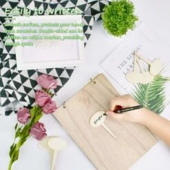 Étiquettes De Plantes Durables, En Forme D'ovale Étiquettes Plantes En Bois Étiquettes De Jardin Imperméable, Etiquette Jardin Pour Fleur Légumes Graine Jardin Pépinière Macaron 7 Étiquettes De Plantes Durables, En Forme D'ovale Étiquettes Plantes En Bois Étiquettes De Jardin Imperméable, Etiquette Jardin Pour Fleur Légumes Graine Jardin Pépinière Macaron -Terre Tendre Soldes Boutique 51376812 3