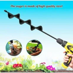 Tariere Jardin Perceuse，Mèche Jardin Tarière, Outil De Plantation Pratique Pour Fleur Planter Des Arbres Arbustes - 4×22cm -Terre Tendre Soldes Boutique 52065043 3