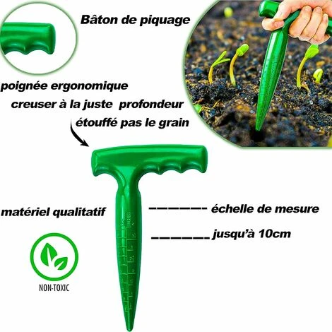 Kit Outil Jardinage Complet Pour Potager D'intérieur Semoir Outils De Transplantation Plantes Semis Semoir à Graines Guazhuni 3 Kit Outil Jardinage Complet Pour Potager D'intérieur Semoir Outils De Transplantation Plantes Semis Semoir à Graines Guazhuni – Image 3