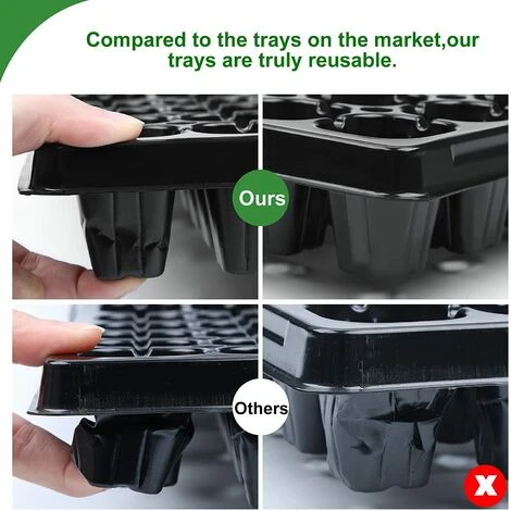 6 Pièce 72 Cellules Plateau Semence Plateau De Semis Germination Plastique Bac à Semis Plateau Culture Pour Microgreens Germination Des Plantes Serre Hydroponique, Accessoire De Jardin 2 6 Pièce 72 Cellules Plateau Semence Plateau De Semis Germination Plastique Bac à Semis Plateau Culture Pour Microgreens Germination Des Plantes Serre Hydroponique, Accessoire De Jardin – Image 2