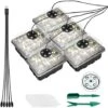 Plateaux De Demarrage De Graines Avec Humidite Reglable De Lumiere De Croissance, Kit De Germination De Serre De Base Pour La Culture De Graines A Partir De 60 Cellules