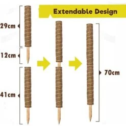 Tuteur Plante, 2 Pièces 41CM Support Plante Grimpante Tuteur Coco Pour Plante Monstera Maison Jardin Avec Twist 20 Meter Pour Soutenir Les Plantes 7 Tuteur Plante, 2 Pièces 41CM Support Plante Grimpante Tuteur Coco Pour Plante Monstera Maison Jardin Avec Twist 20 Meter Pour Soutenir Les Plantes -Terre Tendre Soldes Boutique 53560845 3