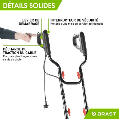 Motobineuse électrique 1200W - 24 Lames/6 Fraises - 40cm – 22cm Profondeur De Travail - Accouplement Anti-blocage - Interrupteur De Sécurité - BRAST 4 Motobineuse électrique 1200W - 24 Lames/6 Fraises - 40cm – 22cm Profondeur De Travail - Accouplement Anti-blocage - Interrupteur De Sécurité - BRAST – Image 4