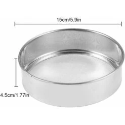 GDRHVFD Tamis De Farine De Farine En Acier Inoxydable Beau Tamis De Poudre De Maille Après Tamis Tamis De Beauté Filets Net Poudre De Gâteau À Pâte De Cuisson Rond Taie Tamis D'Écran De Farine Excell