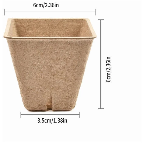 100 Pièces Pots De Semis En Fibre Biodégradable Godet Culture Semis Pour Jardins Potagers Serres - 6cm 3 100 Pièces Pots De Semis En Fibre Biodégradable Godet Culture Semis Pour Jardins Potagers Serres - 6cm – Image 3