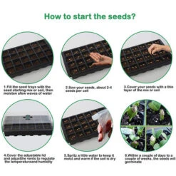 Lot De 5 Mini Serre Pour Semis Bac à Semis De 24 Trous Avec Couvercle Pour Semis Et Germination -Terre Tendre Soldes Boutique 55495836 4