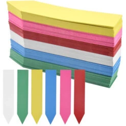 120x Étiquettes Plantes De Jardin En Plastique Etiquette Semis Couleur De 2x10cm En 6 Couleurs